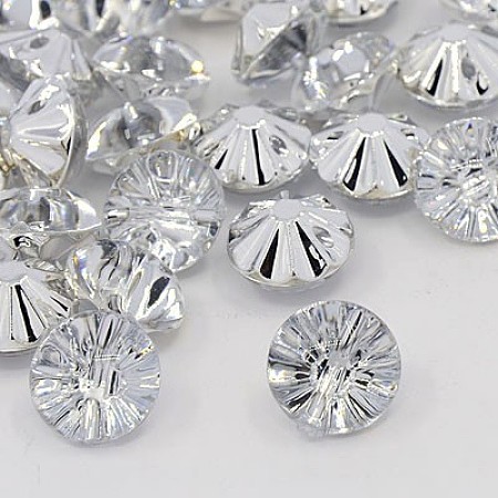 Acrylic Rhinestone Buttons BUTT-J002-01-1