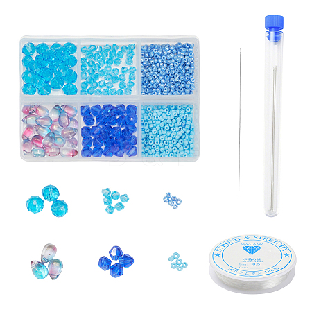 DIY Blue Series Jewelry Making Kits DIY-YW0003-05B-1