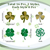 16pcs 2 styles Embroider Thread Iron on/Sew On Patches DIY-CY0001-27-2