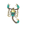 Scorpion Alloy Rhinestone Brooches for Backpack Clothes PW-WG697C8-02-1