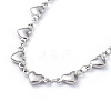 304 Stainless Steel Heart Link Chain Necklaces X-NJEW-JN02887-01-2
