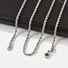 Tarnish Resistant 304 Stainless Steel Rope Chain Necklaces NJEW-E026-09P-2