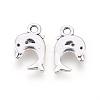 Dolphin Tibetan Style Alloy Pendants TIBEP-N008-25AS-RS-2