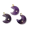 Natural Amethyst Pendants G-A297-02G-10-1