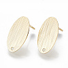 Brass Stud Earring Findings X-KK-Q750-064G-1