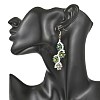 Flower Glass Seed Beaded Dangle Earrings EJEW-MZ00775-02-2