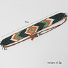 Bohemian Style Rhombus Pattern Glass Seed Beaded Braided Bead Bracelets WG1D303-02-2