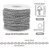 BENECREAT 25m 304 Stainless Steel Cable Chains for DIY Chain Necklace Making Kit CHS-BC0001-08-2