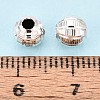Textured 925 Sterling Silver Beads STER-T008-49S-4