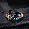 Adjustable Casual Unisex Leather Multi-strand Bracelets BJEW-BB15572-A-10