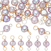24Pcs 2 Colors Natural Cultured Freshwater Pearl Two Sides Polished Charms PALLOY-ME00012-1
