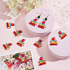 SUNNYCLUE 25Pcs Opaque Resin Pendants for Teachers' Day RESI-SC0002-42-5