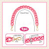 Acrylic Twisted Chain Bag Chains with Alloy Clasps PURS-WH0008-20B-1-2