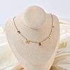 Mother's Day 304 Stainless Steel Pave Clear Cubic Zirconia Word MAMA Shape Pendant Necklaces for Women NJEW-F374-01G-2