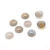 Natural Grey Agate Gemstone Cabochons G-T020-8mm-12-1