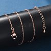 Brass Cable Chain Necklaces X-MAK-P011-01RG-4