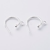 304 Stainless Steel Half Hoop Earrings STAS-Z028-B01-S-1