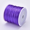 Round Nylon Satin Rattail Cord NWIR-WH0009-15A-18-2