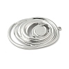 304 Stainless Steel Pendant Cabochon Settings STAS-L293-01P-2