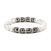 Synthetic Hematite & Natural Mixed Stone Round Beads Stretch Bracelet for Women BJEW-JB07485-8