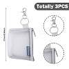 3Pcs Rectangle Nylon Mesh Zipper Wallets Pendant Decorations HJEW-TAC0106-3