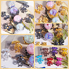 20Pcs Spray Printed Alloy Bead Caps FIND-SP0006-12-7