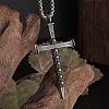 Halloween Alloy Skull Cross Pendant Necklaces for Men WG7ADC0-01-3