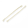 Brass Box Chain Tassel Links KK-R129-05G-2