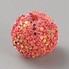Opaque Acrylic Beads MACR-WH0010-12L-1