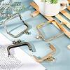   4Pcs 2 Colors Square with Star Iron Purse Frames DIY-PH0005-75A-2