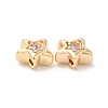 Brass Cubic Zirconia Beads KK-Q773-01G-01-2