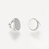 Brass Magnetic Clasps with Loops KK-H361-S-NR-5