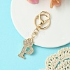 Golden Alloy Rhinestone Keychain KEYC-YW00105-16-1