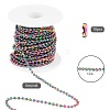 5M Ion Plating(IP) Rainbow Color 304 Stainless Steel Ball Chains STAS-SZ0002-22C-7