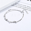 925 Sterling Silver Box Chain Multi-strand Bracelets FS-WGFF458-01-2