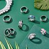 21Pcs 7 Size 201 Stainless Steel Grooved Finger Ring for Women RJEW-DC0001-08-2