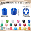 320Pcs 20 Colors Plastic Clothing Trouser Size Markers KY-GF0001-63-2