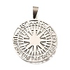 304 Stainless Steel Pendants STAS-R152-01P-02-1