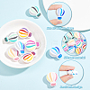  10Pcs 5 Colors Food Grade Eco-Friendly Silicone Beads SIL-NB0001-11-4