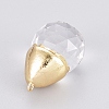 Faceted Glass Pendants GLAA-G071-01G-3