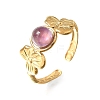 304 Stainless Steel Cuff Open Rings for Women GG-CBAE295-01G-07-3