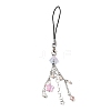Glass & Acrylic Mobile Straps HJEW-SW00079-04-1
