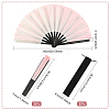 1Pc Bamboo with Oxford Fabric Glitter Powder Folding Fans AJEW-SP0003-77A-2