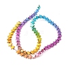 Gradient Color Electroplated Synthetic Non-magnetic Hematite Beads Strands G-A263-F01-03-2
