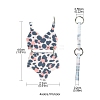 4Pcs 4 Styles Printed Acrylic Pendants MACR-FS0001-75-4