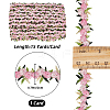 15 Yards Flower Polyester Embroidery Lace Ribbon OCOR-WH0070-77C-2