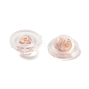 Long-Lasting Plated Brass Silicone Ear Nuts KK-K381-04RG-2
