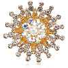 Flower Alloy Rhinestone Brooches for Backpack Clothes JEWB-WH20011-02A-6