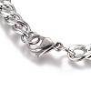 Tarnish Resistant Unisex 304 Stainless Steel Curb Chain/Twisted Chain Bracelets X-STAS-D0002-40P-2