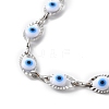 Evil Eye Plastic Link Chain Necklace NJEW-H169-03P-3